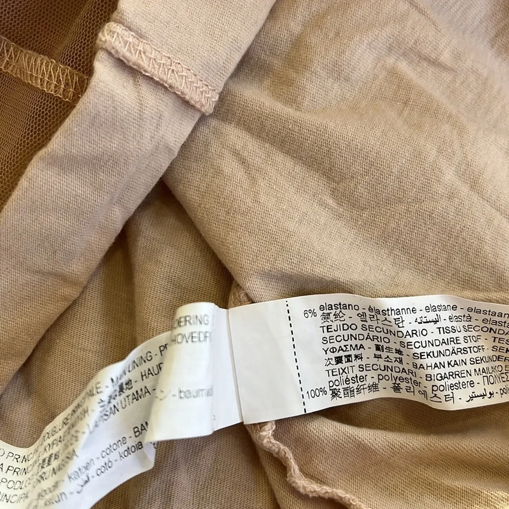 Zara rosy tan velour tulle dress
